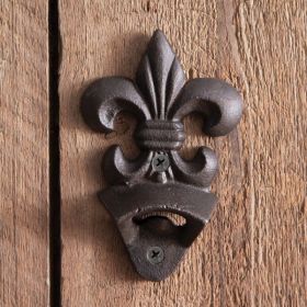 Fleur De Lis Wall Mounted Bottle Opener