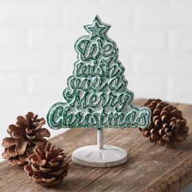 We Wish You A Merry Christmas Tabletop Sign Cast Iron