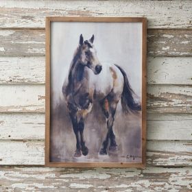 Horse Wall Art Wood Frame