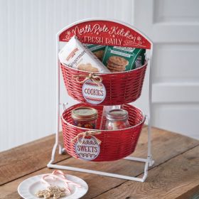 North Pole Kitchen Two Tier Basket