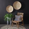 Set of Two Boho  Baskets Wall Decor Display Accent