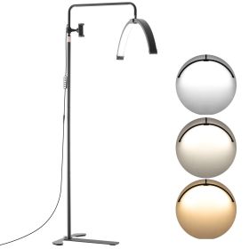 Half Moon Light for Esthetician 26inch Dimmable LED Floor Lamp Lash Light Arched