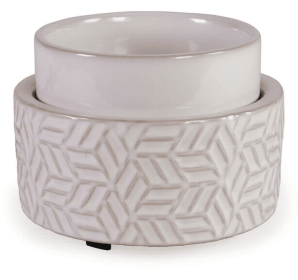 IllumiScents, 2-in-1 Fragrance Warmer, Embossed Geometric, Electric Wax Warmer for Scented Wax Melts