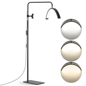 Half Moon Light for Esthetician 23inch Dimmable LED Floor Lamp Lash Light Arched