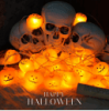 LED Pumpkin String Lights 11 FT Halloween Decoration Light Battery Operated with Timer Function for Halloween Thanksgiving Party Home Decoration