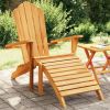 Garden Adirondack Chair With Footrest Teak Solid teak wood Standard