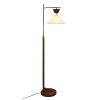 Contemporary Floor Lamp Zensa Brown Floor Lamp 110V, Standing Light for Living Room Centerpiece, Bedroom & Office Lighting