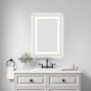 20 x 30 Inch LED Bathroom Mirror with Front and Backlight, Wall Mounted Vanity Mirror with Aluminum Frame, Anti-Fog, Memory, 3 Colors