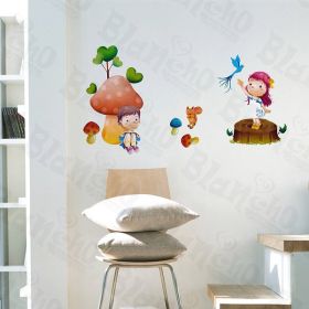 Mushroom Couple - Wall Decals Stickers Appliques Home Decor