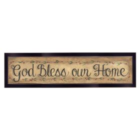 "God Bless Our Home" by Gail Eads, Ready to Hang Framed Print, Black Frame
