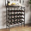 Tall Wine Holder Stand With Wine Glass Holder