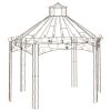 Garden Pavilion Antique Brown 157.5"x101.6"x148.8" Iron