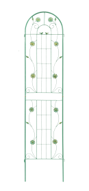 2 Pack Metal Garden Trellis 86.7" x 19.7" Rustproof Trellis for Climbing Plants Outdoor Flower Support Green