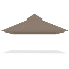 12X10ft 2T Waterproof Finial Classic Gazebo Top Tan