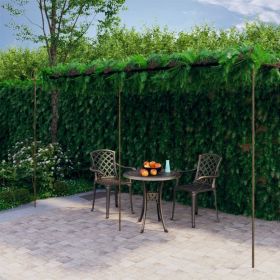 Garden Pergola Antique Brown 19.7'x9.8'x8.2' Iron