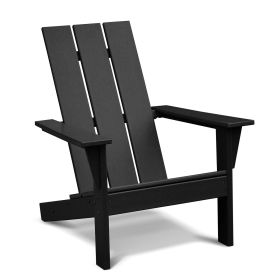 Outdoor Hdpe Adirondack Chair,Patio Yard Resin Adirondack Chair,Black