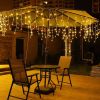 96 LED Ice Strip Lights Warm White - US Plug Flexible Decorative Light Strip for Holiday Christmas Indoor Outdoor Use Waterproof Energy Efficient