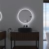 24 in. White Framed Dimmable Anti-Fog LED Bathroom Vanity Mirror
