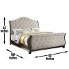 Rhapsody - King Sleigh Bed - Beige