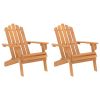 Patio Adirondack Chairs 2 pcs Solid Wood Acacia