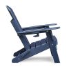 Patio Folding Adirondack Chair Weather Resistant, Outdoor HDPE Foldable Lawn Chair