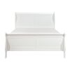 Classic Louis Philipe Style White Full Size Bed 1pc Traditional Design Bedroom Furniture Sleigh Bed