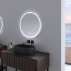 24 in. White Framed Dimmable Anti-Fog LED Bathroom Vanity Mirror