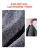 Wool Camping Blanket 64" x 88" Warm for Camping Hiking Travel Light Grey
