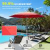 7.5FT Patio Umbrella, Outdoor Table Umbrella with Push Button Tilt and Crank
