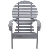 Adirondack Chair Solid Acacia Wood Gray