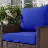 Outsunny 4-Piece Patio Chair Cushion and Back Pillow Set, Seat Replacement Patio, Cushions Set for Outdoor Garden Furniture, Navy Blue