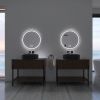 24 in. White Framed Dimmable Anti-Fog LED Bathroom Vanity Mirror