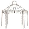 Garden Pavilion Antique Brown 157.5"x101.6"x148.8" Iron