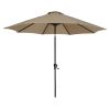 Sunbrella Patio 9 FT Outdoor Market Umbrella with Crank and Push Button Tilt
