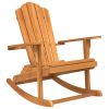 Garden Rocking Adirondack Chair Teak Solid teak wood Medium