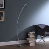 62.25-Inch Bradie Brushed Nickel LED Arc Tube Floor Lamp