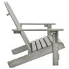 2-Seater Patio Adirondack Chair Solid Wood Fir Gray