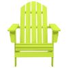 Patio Adirondack Chair Solid Fir Wood Green