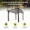 12' x 10' Outdoor Pergola, Wood Grape Gazebo for Climbing Plant Support, Garden, Patio, Backyard, Deck, Brown