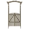 Pergola with Gate 45.7"x15.7"x80.3" Gray Solid Firwood
