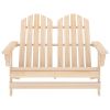 2-Seater Patio Adirondack Chair Solid Wood Fir