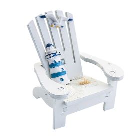 Beach Chair Home Decoration Creative Cute Ocean Beach Chair Ornament Wooden Mini (Ships From: China, Color: B)
