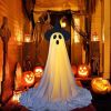 Halloween Decorations Outdoor, Spooky Ghost Decor with Remote Control String Lights