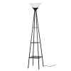 69" Metal Etagere Floor Lamp;  Charcoal Finish