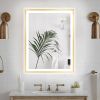4 Size LED Bathroom Mirror;  Backlit and Front Lighted Mirror for Bathroom;  Wall Mounted Bathroom Vanity Framed Mirror Includes Dimmer;  ; Defogger;
