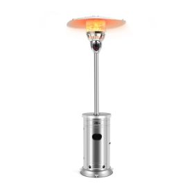 48000 BTU Patio Heater with Simple Ignition System (Color: Sliver)
