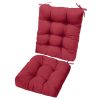 2Pcs/Set 1Pc Back Cushion and 1Pc Seat Cushion Rocking Chair Cushion Upper And Lower Back And Seat Sets