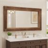 Solid Wood Frame Flat Bathroom Mirror-Large