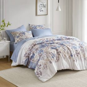 Floral Comforter Set with Bed Sheets (Color: as Pic)