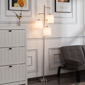 66.1' Tree Floor Lamp (Main Color: Nickel, Main Material: Metal)